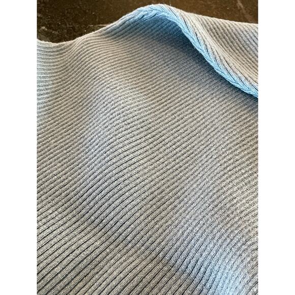 Gaberly Denim BLue boat neck batwing dolman pullover sweater NWOT OS - Picture 3 of 5